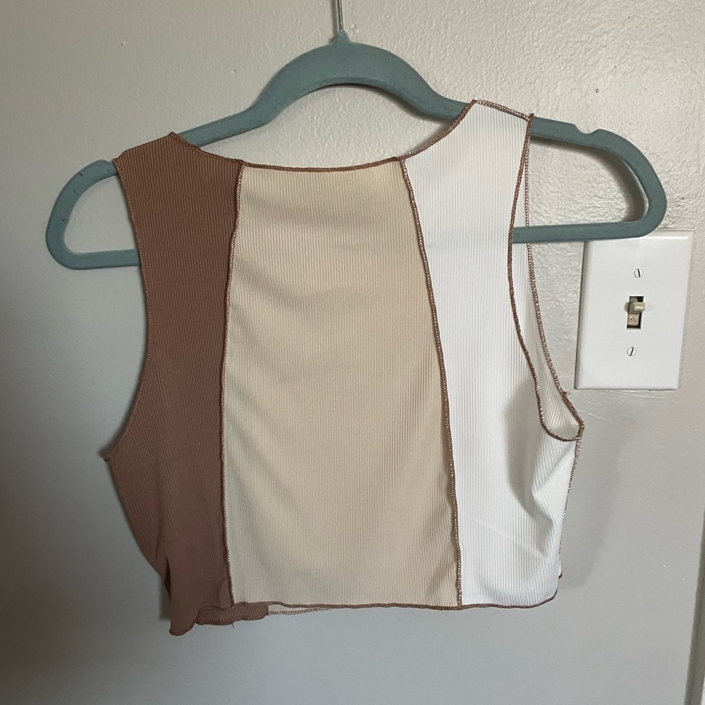 Neutral Patchwork Top - Picture 3 of 3